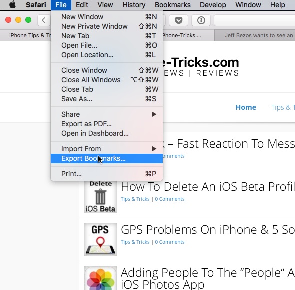 how to import bookmarks from safari to chrome